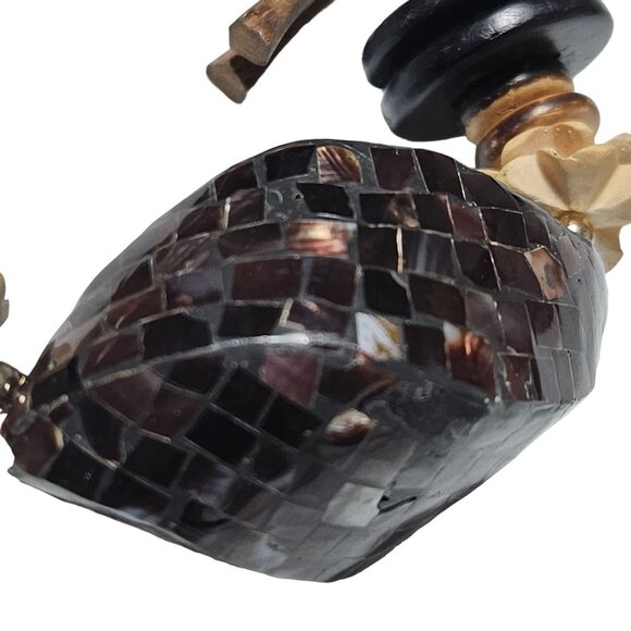 Handmade African Safari Wooden Zebra Giraffe Beaded Necklace Hand Carved Animal - Picture 2 of 7